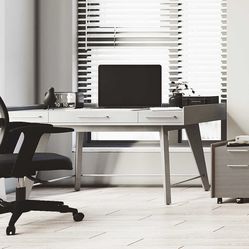 Unique Furniture Rainier Grey Secretary Desk
