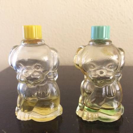 Vintage Pair 1950's Puppy Perfume Figurines