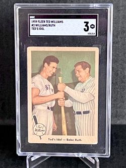 👑 1959 Fleer Ted Williams Babe Ruth SGC 3 VG Vintage Slab
