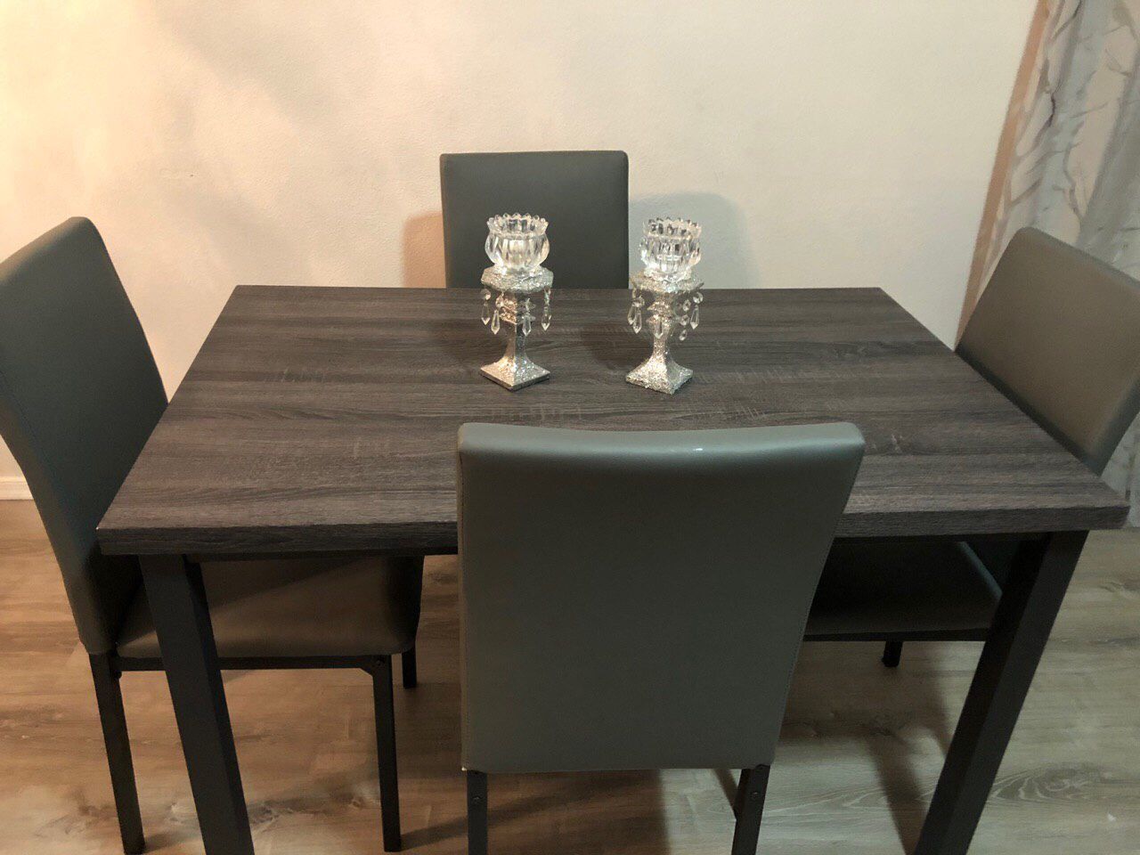 5Pc Gray Dining Table