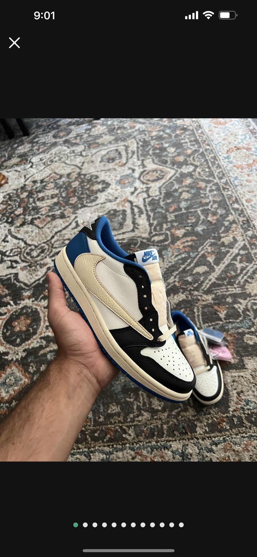 Jordan 1 Low x Travis Scott Fragment Size 5