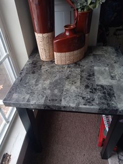 Flower Pots And Table