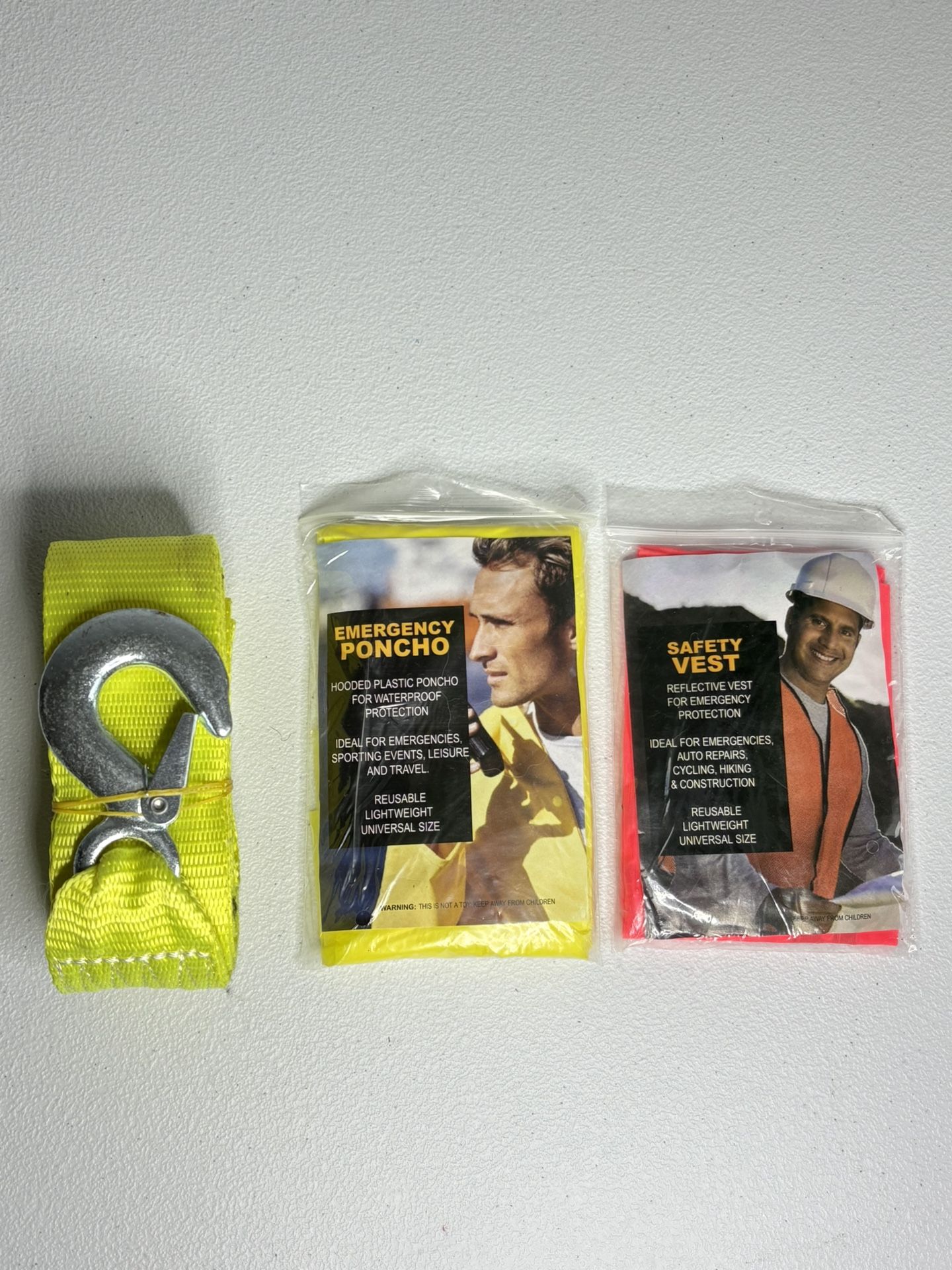 Boxer Tools Towing & Recovery Kit + 2 Reflective Safety Vests | New