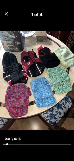 Small Dog jackets and hand knitted sweaters $35 • IN STOCK • WOODBURY, NJ