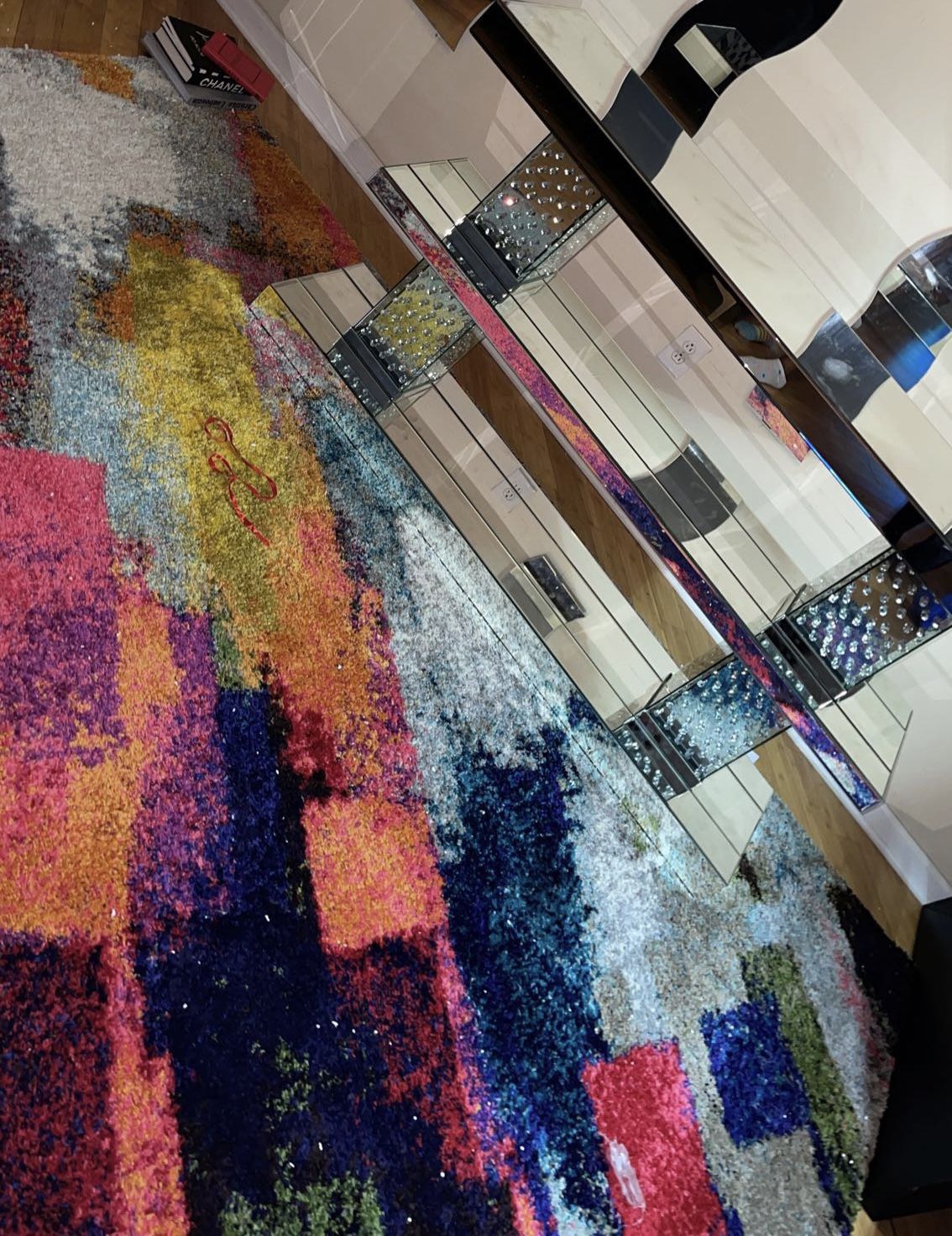 Crystal Mirrored Console Table