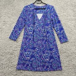 Lilly Pulitzer Aubrey Women Shift Dress Size Small Turtle Print Resort Vacation
