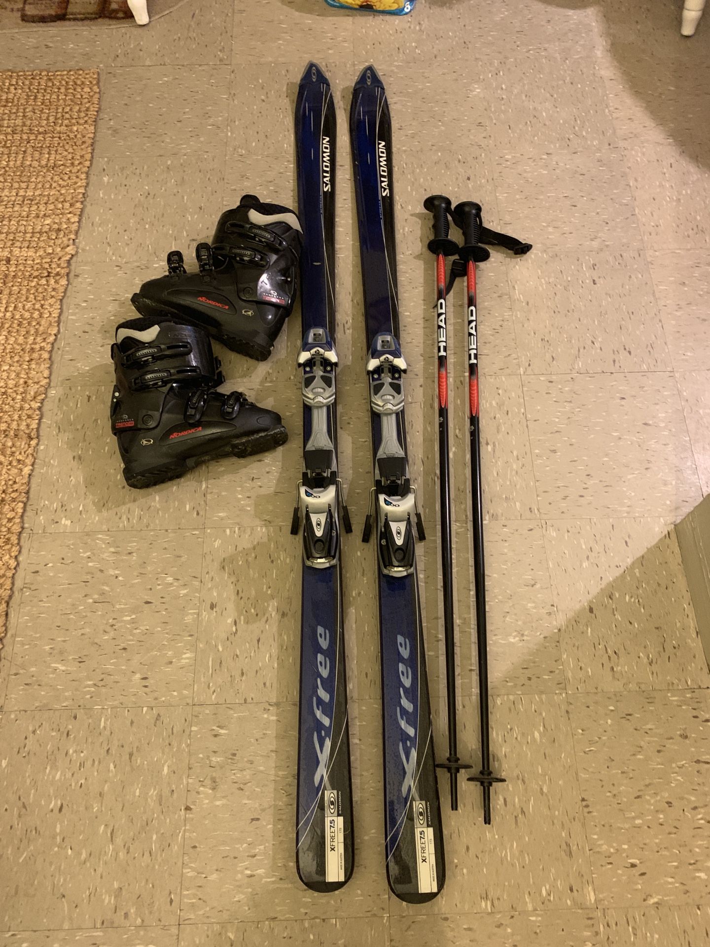 Skis and ski boots
