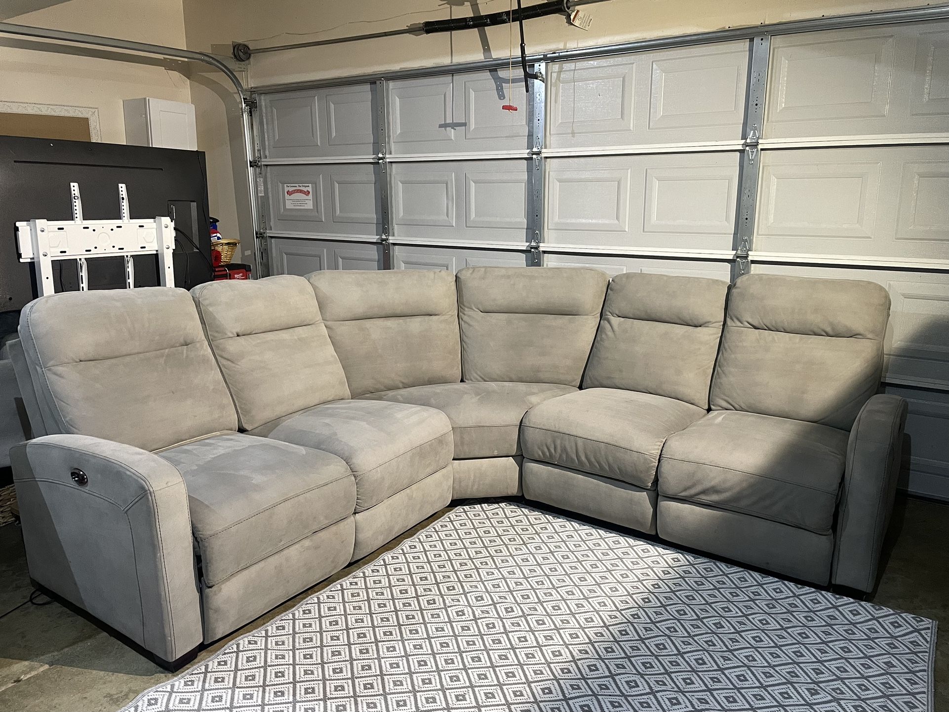 Gray Electric Reclinable Couch