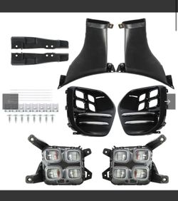 Pair LED DRL Bumper Fog Lights Driving Lamps 2017 -2018 Kia Sportage left right side