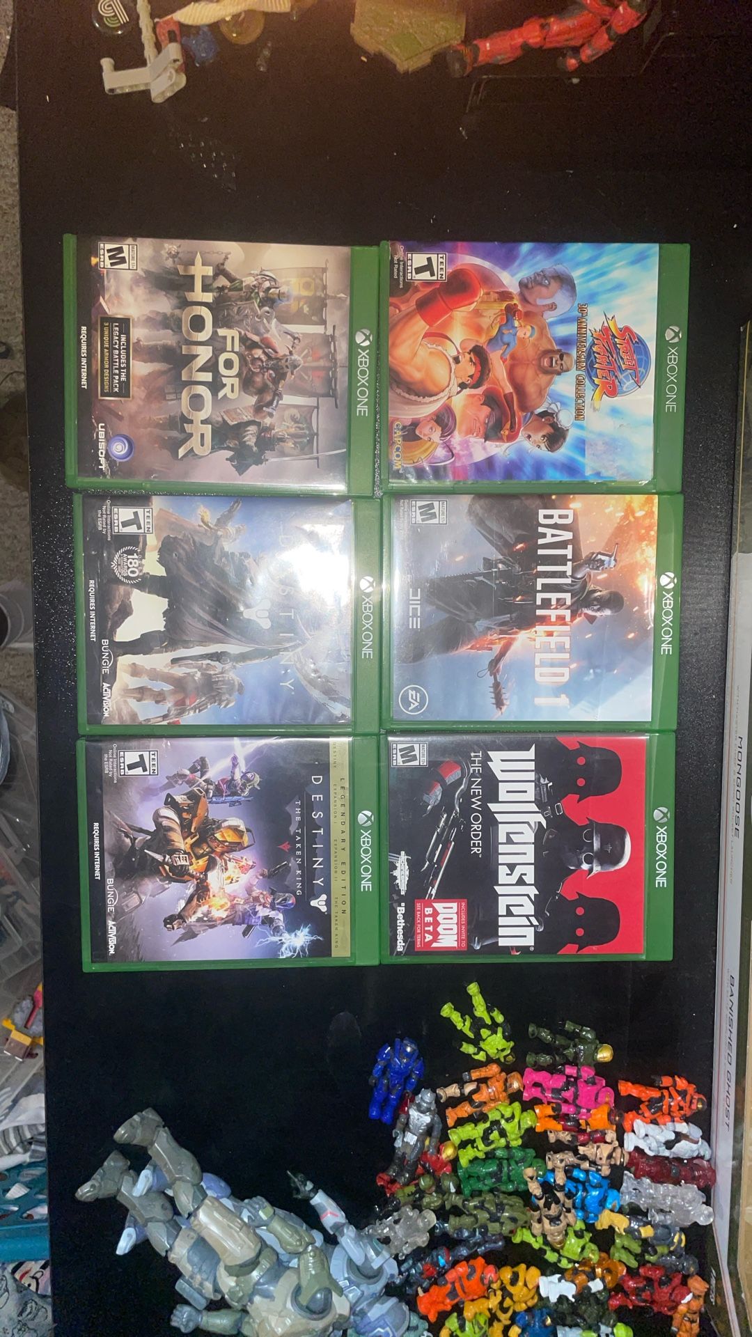 Lot Of 6 Xbox One Game, Street Fighter, Battlefield, Wolfenstein, For Honor, Destiny