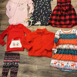 Girls Size 6 Christmas Clothing Set
