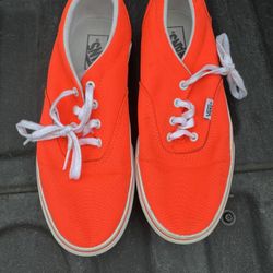 Vans Authentic Neon Coral Women Size 9.5