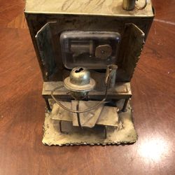Vintage Copper Brass Tin Music Box ~PIANO PLAYER~"The Sting"~Hong Kong