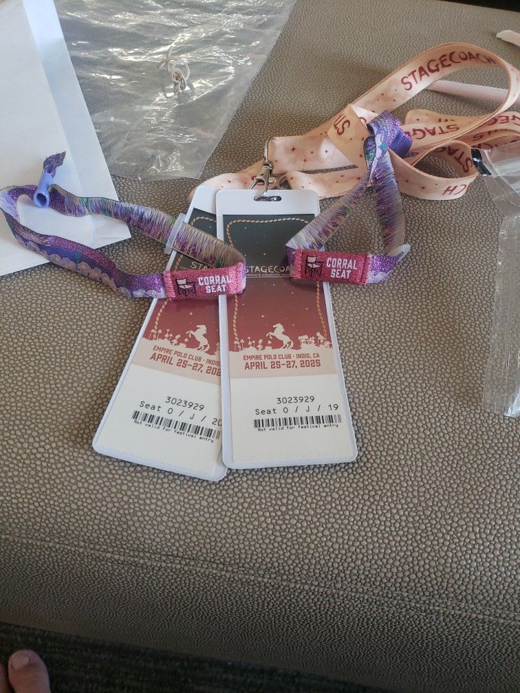 SELLING 2 STAGECOACH CORRAL SEATS!!!