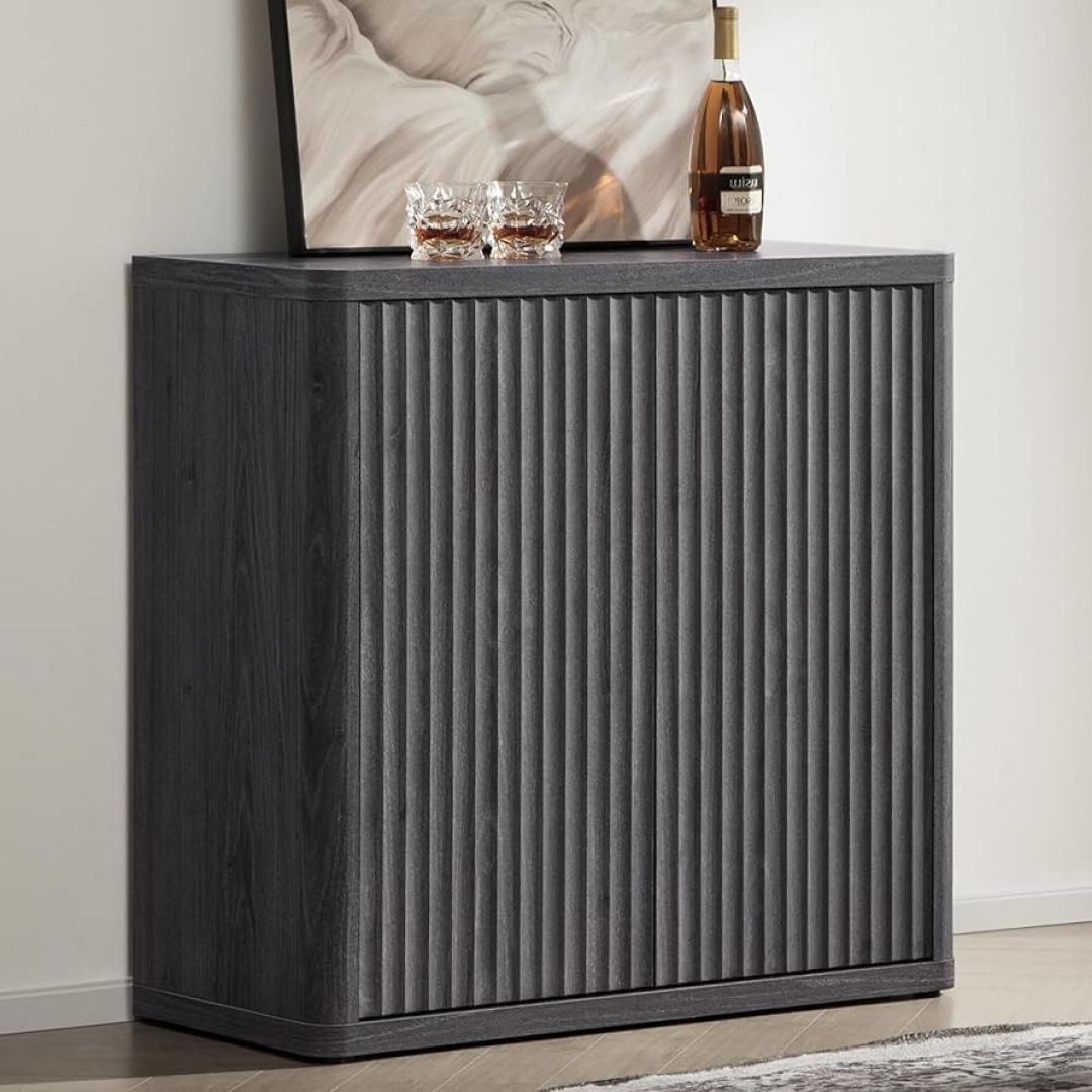 34.6”Buffet Cabinet with Storage Sideboard Accent Modern Credenza with Doors & Shelves