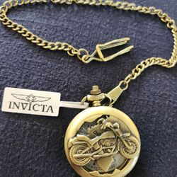 New Invicta 47mm Road Warrior Vintage Bronze Pocket Watch