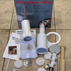 KitchenAid pasta maker and food grinder mixer attachment