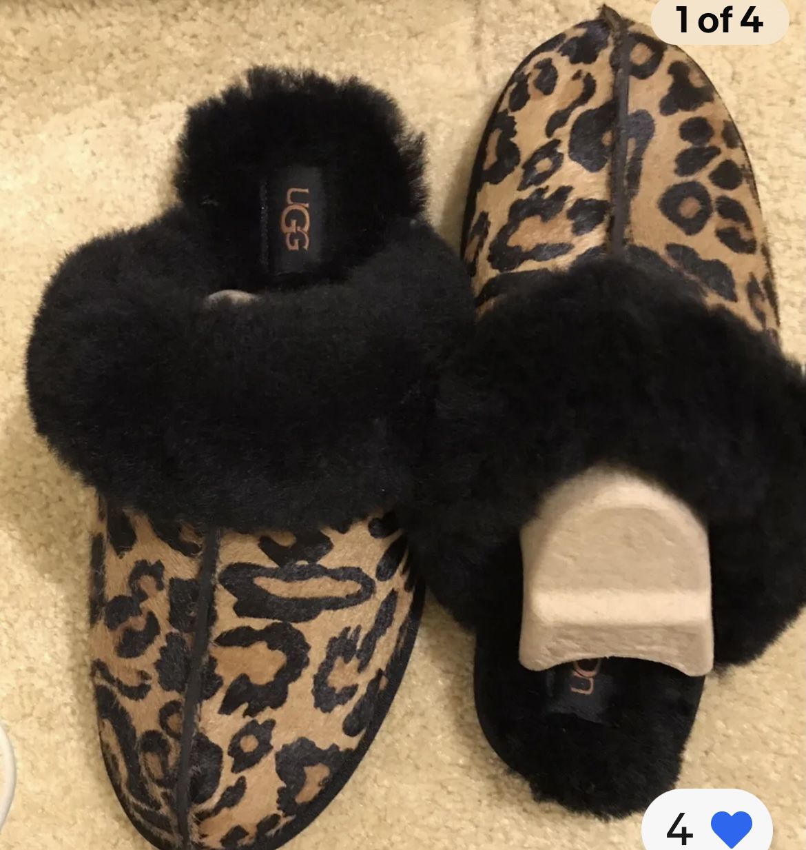 LADIES NEW UGG SCUFFETTE PANTHER PRINT SLIPPERS -SO CUTE!!! 