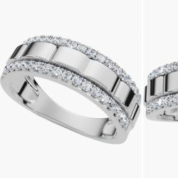 1/2Ct Men's Diamond Ring- Wedding Band