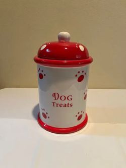 Ceramic Dog Treat Jar