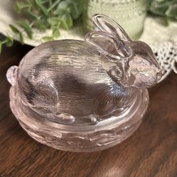 Mosser Pink Rabbit On Basket