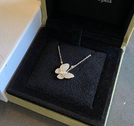 Full diamond butterfly necklace