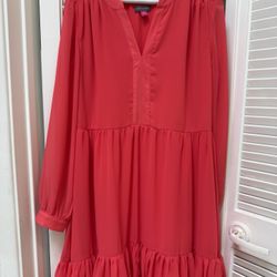 Long Sleeve Orange Dress