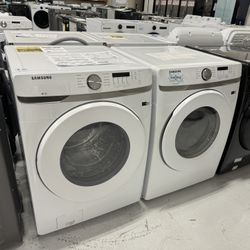New Washer And Dryer Set Stackable White Electric 1 Year Warranty 