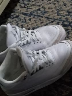 All white retro 3 Jordan