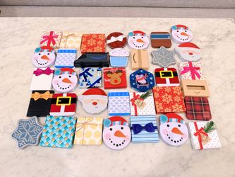 $1 Each Amazon Holiday Card Holder Box Tin for Christmas or New Year Presents Santa Snowman Snowflake Amazon Van