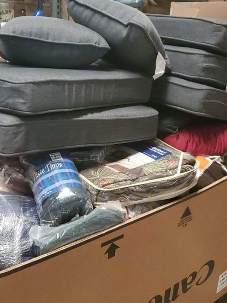 Pallet Of Bedding And Cushions
