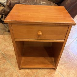 Solid wood nightstand or side table. 2 feet height. Table top 19”X13”