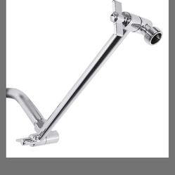 NearMoon Adjustable Shower Arm Universal Connection, Extension Arm, Adjust Angle To Upgrade Shower Experience, Easy To Install, Anti-Leak (11 Inch, Ch