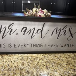Home Decor Mr & Mrs. Sign