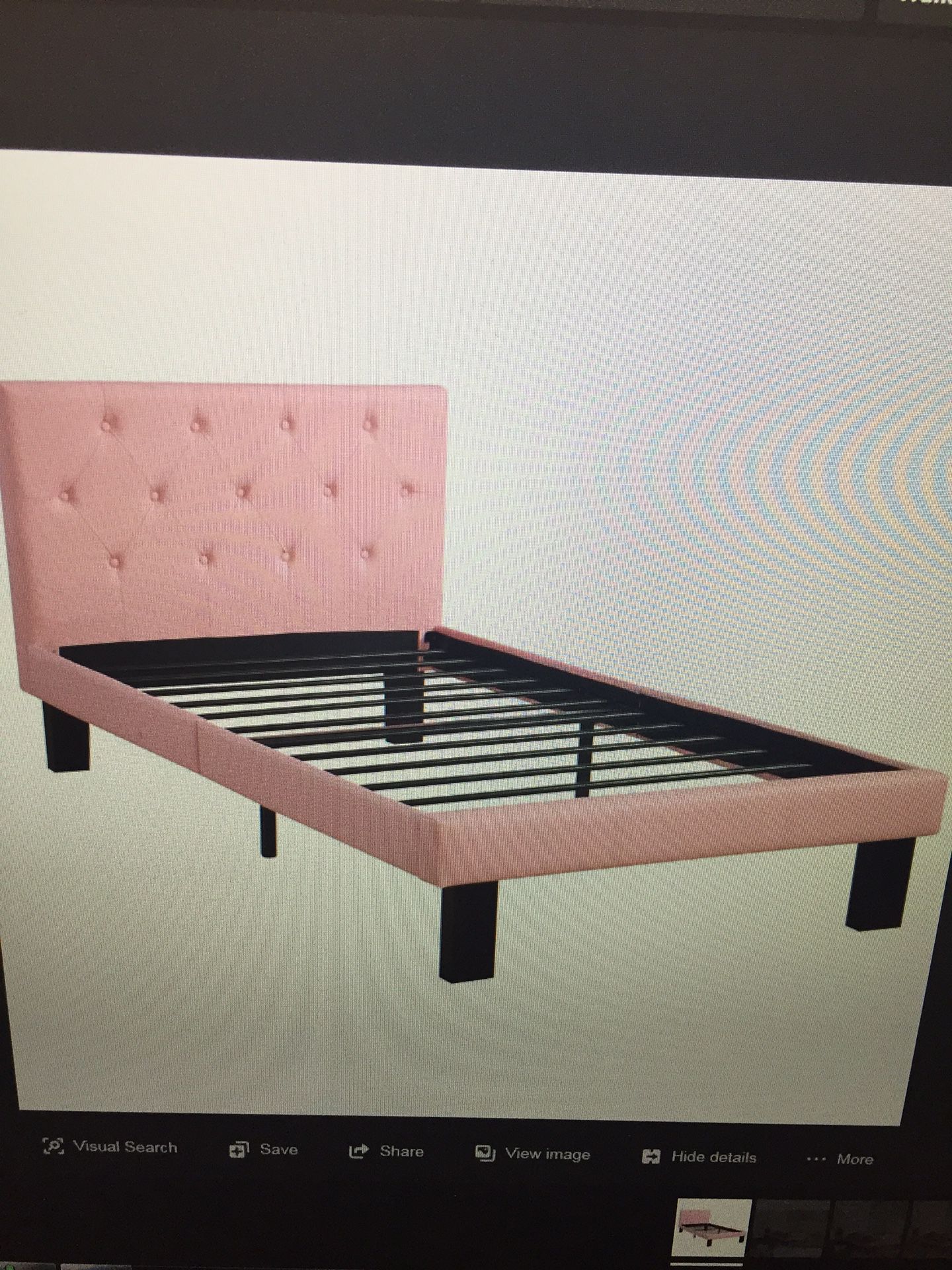 Brand new still in the box pink twin bed