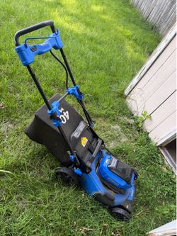 Kobalt electric Lawn Mower and electric weed wacker