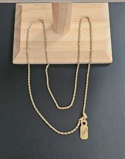 14k gold necklace 22 inch