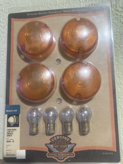 Harley Davidson OEM Replacement Turn Signal Lens Kit- Smoked, Domed