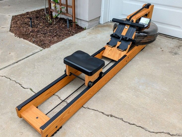 WaterRower brand rowing machine with leaky tank