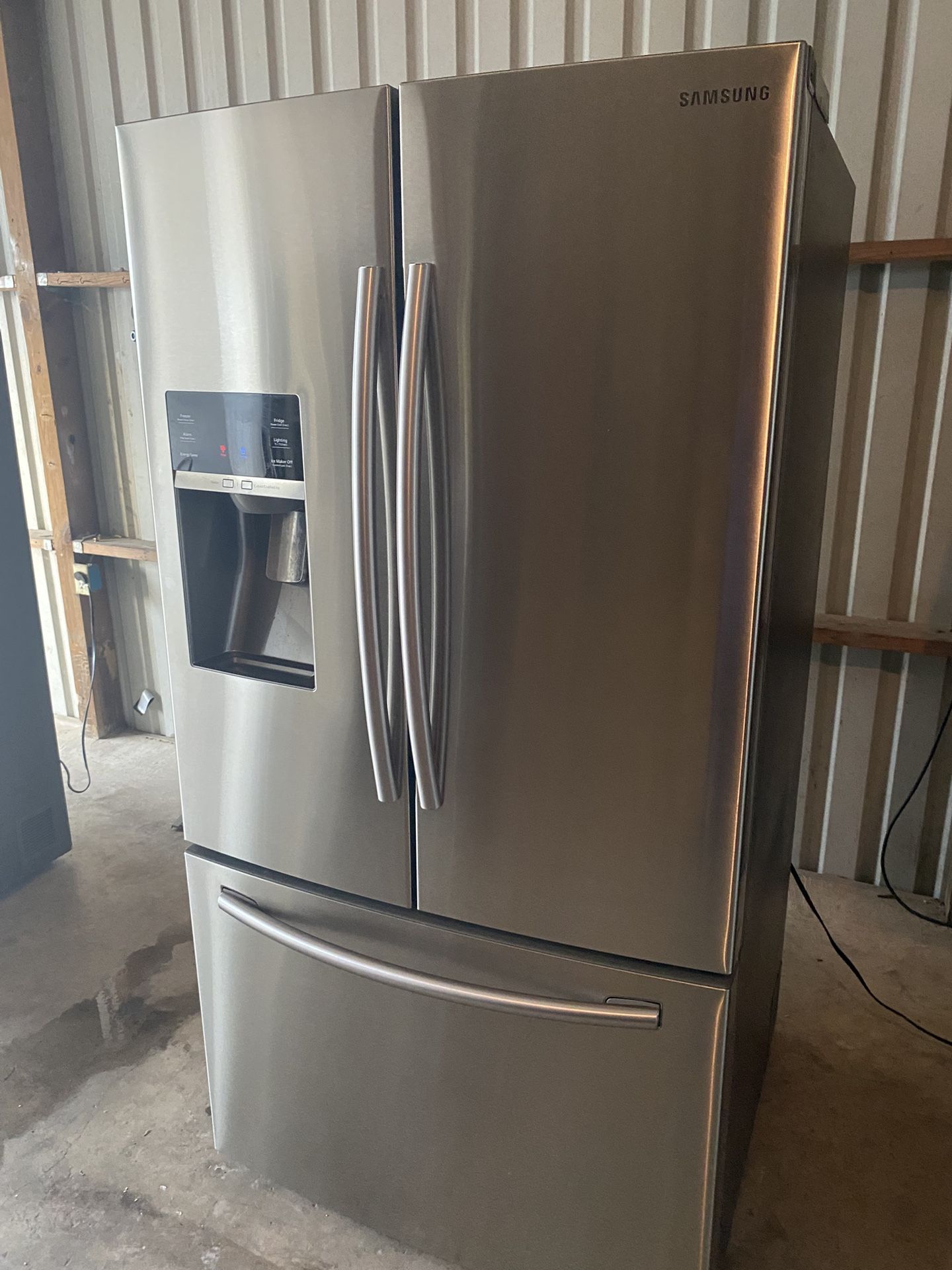 Samsung 3 Door Stainless Refrigerator. 