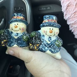 Vintage Lot Salt And Pepper Shakers Christmas Addition 