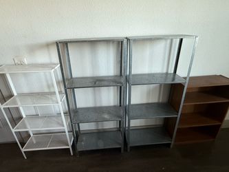 Multiple Bookshelves/ Storage shelves/ pantry shelves