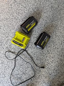2 Ryobi 40v Lithium 6ah Batteries