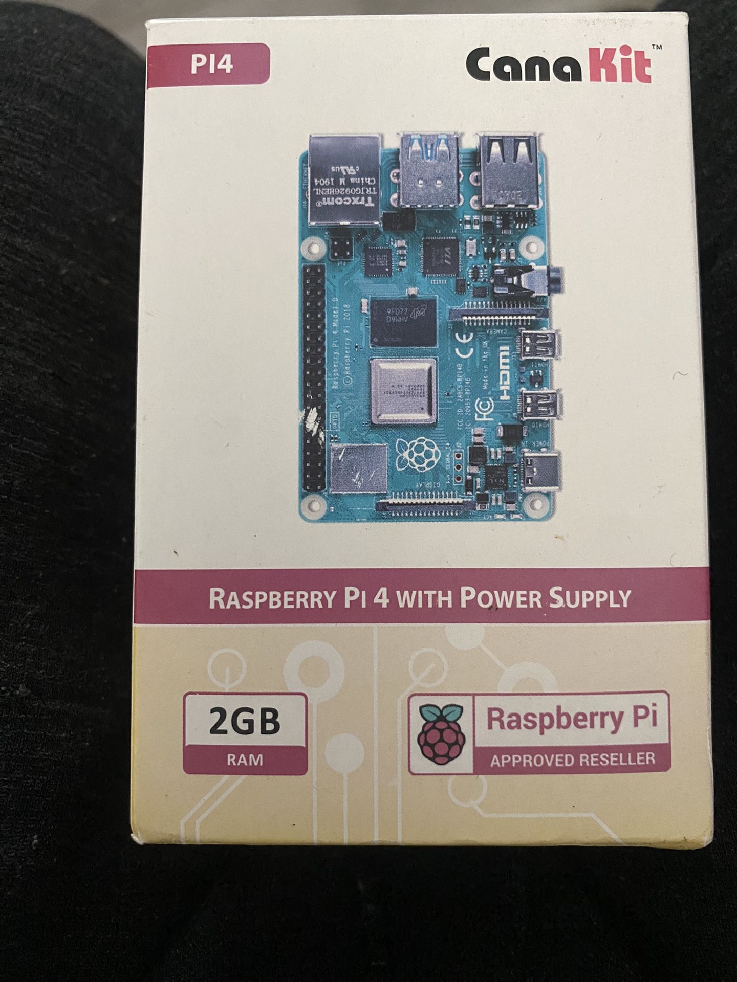 Raspberry Pi 4 Cana Kit With Power Supply