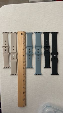 3 Silicone Bands Off white, light Blue and dark Gray