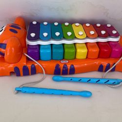 Little Tykes Jamboree Tiger2 In 1 Piano Xylophone Learning Toy Ages 1 1/2 Up 