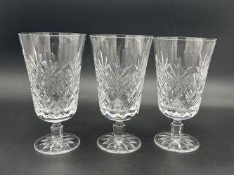 LENOX "Charleston" Iced Tea Glass 6 3/4" Hand Blown Lead Crystal Set of 3