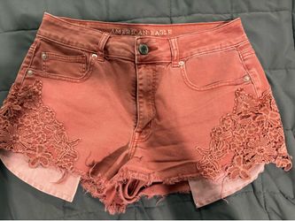 American Eagle vintage hi-rise festival Jean shorts sz 10  Factory distressed