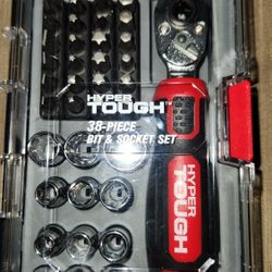 Hyper tough 38 piece online bit and socket set
