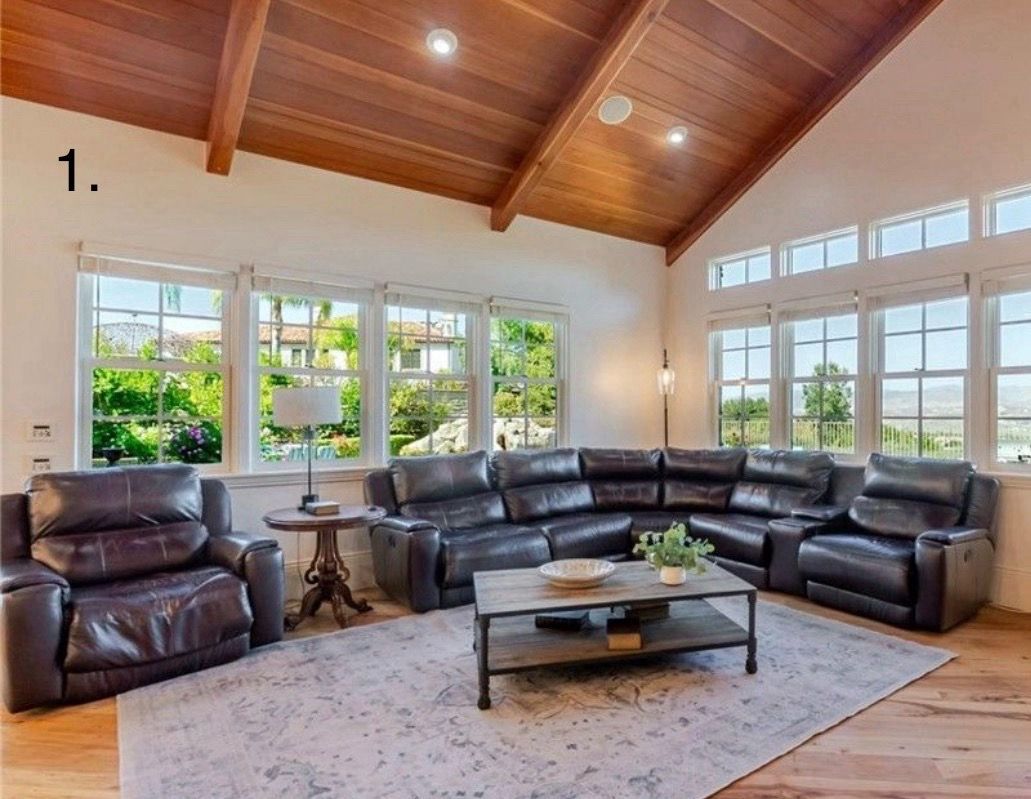 Corner couch and recliner
